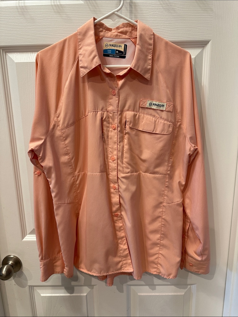 Magellan Outdoors Women’s Coral Semi-Fitted Long-Sleeve Fishing Shirt Size XL